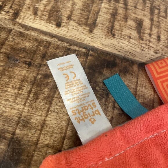 Taggies Bright Star Plush Lion Lovey 14" Square Security Blanket Baby Crib Toy - Picture 6 of 8